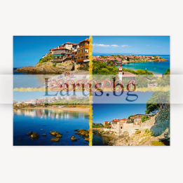 Пощенска картичка Созопол - изгледи от морето 1-SZ-0087