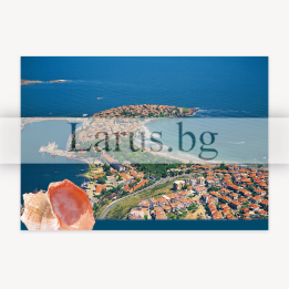 Пощенска картичка Созопол - Изглед от Черноморието