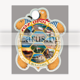 Сувенир Созопол - Костенурка с изгледи от Стария град