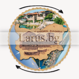 Магнитен сувенир Созопол с въртящ се елемент - 12-mdSZ-0015