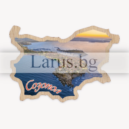 Магнитен сувенир Созопол - Карта на България