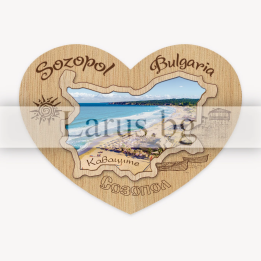 Магнитен сувенир Созопол - Каваците | Дървен сувенир