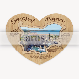Магнитен сувенир Созопол - Дървен сувенир от България
