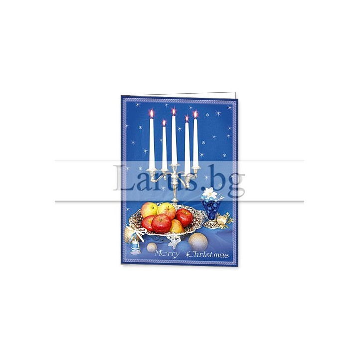 Коледна мини картичка 0051 - 1-ZM-0051