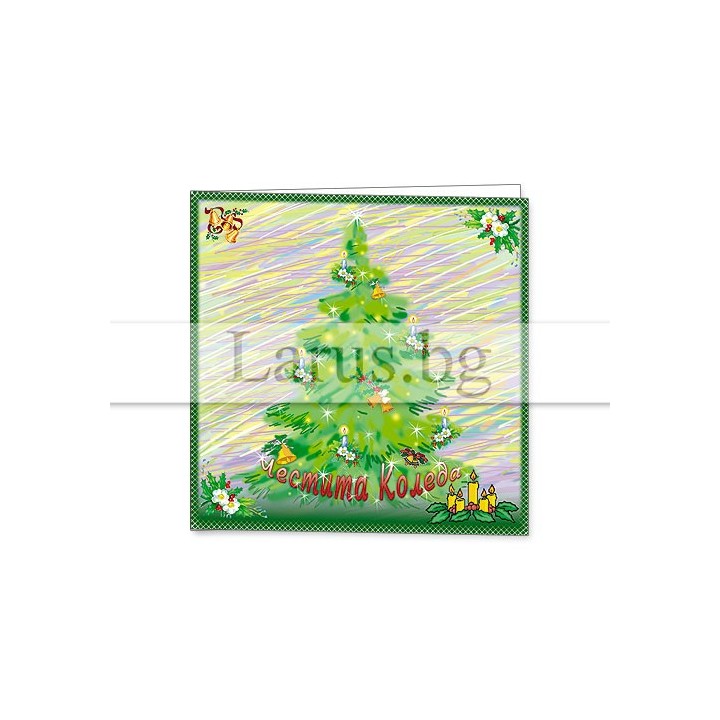 Зимна мини картичка 0052 1-ZM-0052