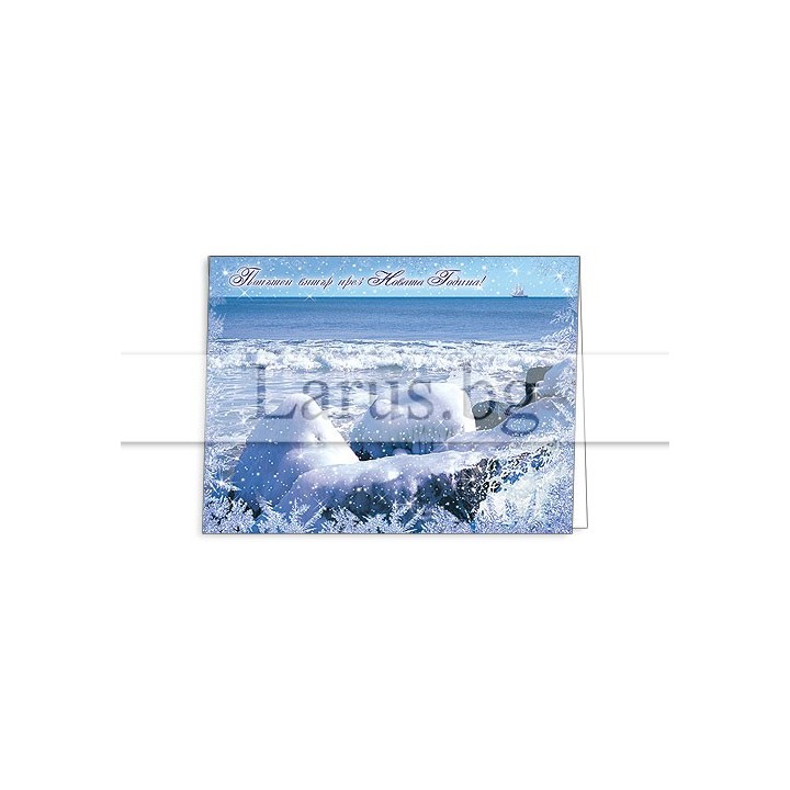 Зимна мини картичка 0068 1-ZM-0068