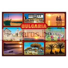 Пощенска картичка България - Колаж с български забележителности