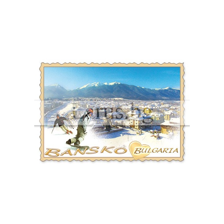 Магнитен сувенир Банско, България - Зимен пейзаж
