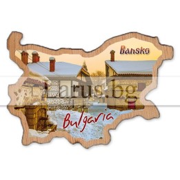 Магнитен сувенир Банско фотокарта 12-mdBN-0003