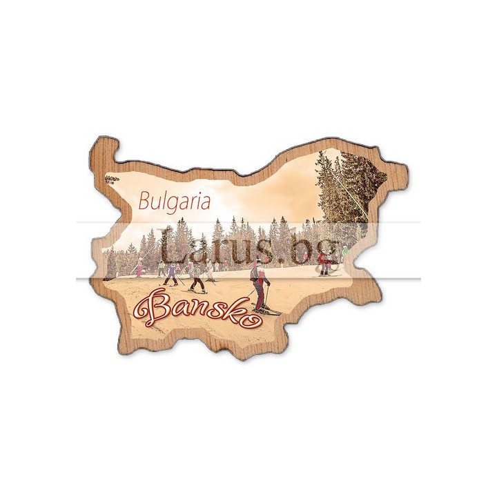 Магнитен сувенир Банско фотокарта 12-mdBN-0006