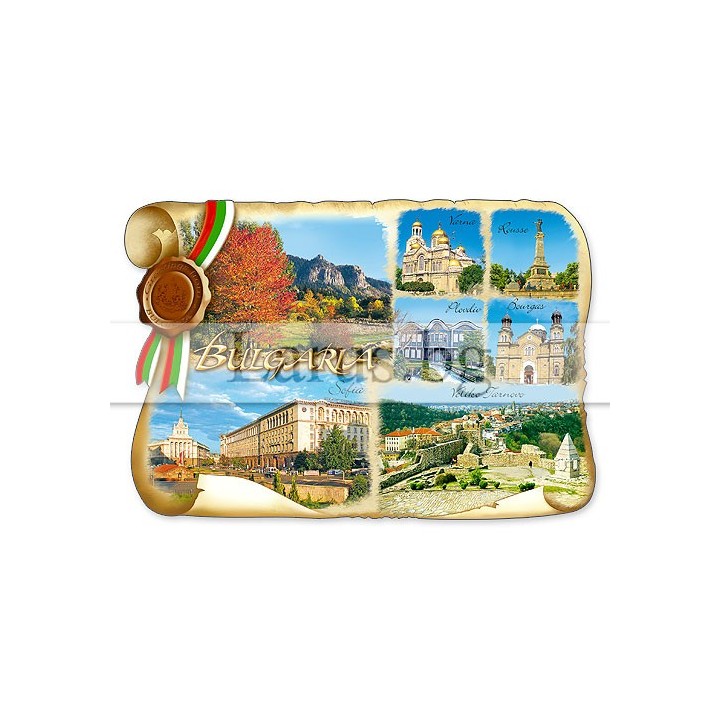Пощенска картичка България - Колаж от забележителности