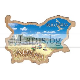 Магнитен сувенир Албена | Дървен магнит за хладилник