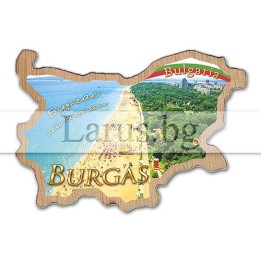 Магнитен сувенир Бургас фотокарта 12-mdBS-0021