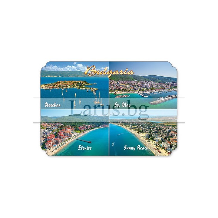 Магнитен сувенир България - Несебър, Св. Влас, Елените, Слънчев бряг