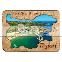 Магнитен сувенир Дюни с дървена рамка - 12-mdDU-0001