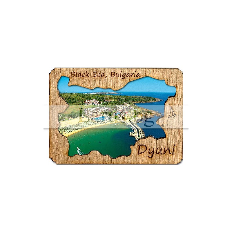 Магнитен сувенир Дюни с дървен елемент 12-mdDU-0001