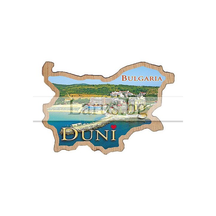Магнитен сувенир Дюни - Карта на България | Сувенири от морето