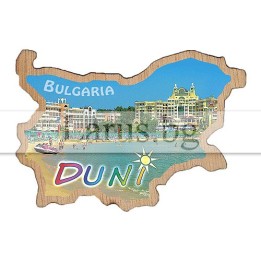 Магнитен сувенир Дюни - Карта на България