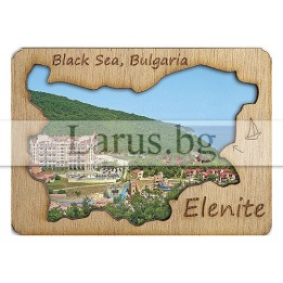 Магнитен сувенир Елените с дървен елемент 12-mdEL-0002