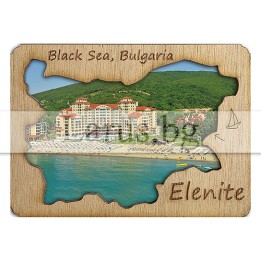 Магнитен сувенир Елените с дървен елемент 12-mdEL-0004