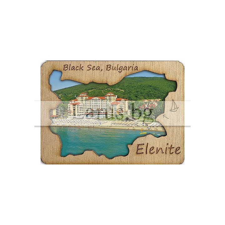 Магнитен сувенир Елените с дървена рамка | Сувенири от България