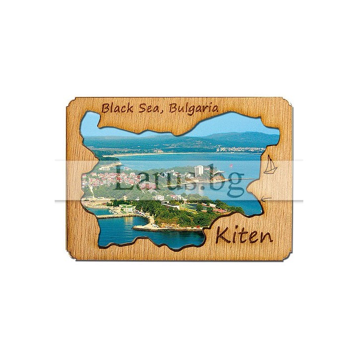 Магнитен сувенир Китен с дървен елемент 12-mdKI-0001