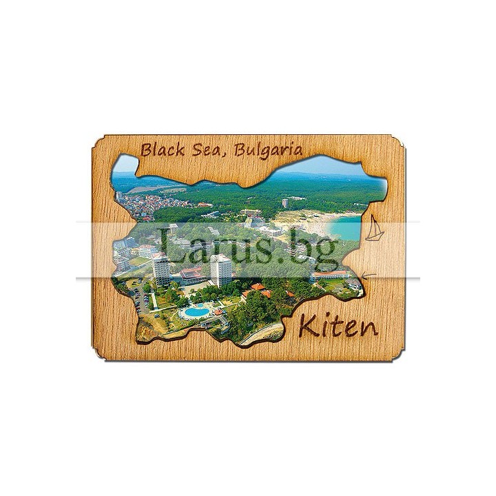 Магнитен сувенир Китен с дървен елемент 12-mdKI-0002