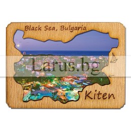 Магнитен сувенир Китен с дървен елемент 12-mdKI-0003