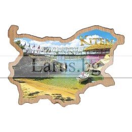 Магнитен сувенир Китен - Карта на България