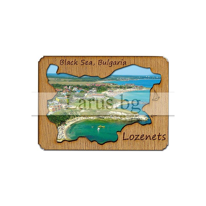 Магнитен сувенир Лозенец с дървен елемент 12-mdLO-0001