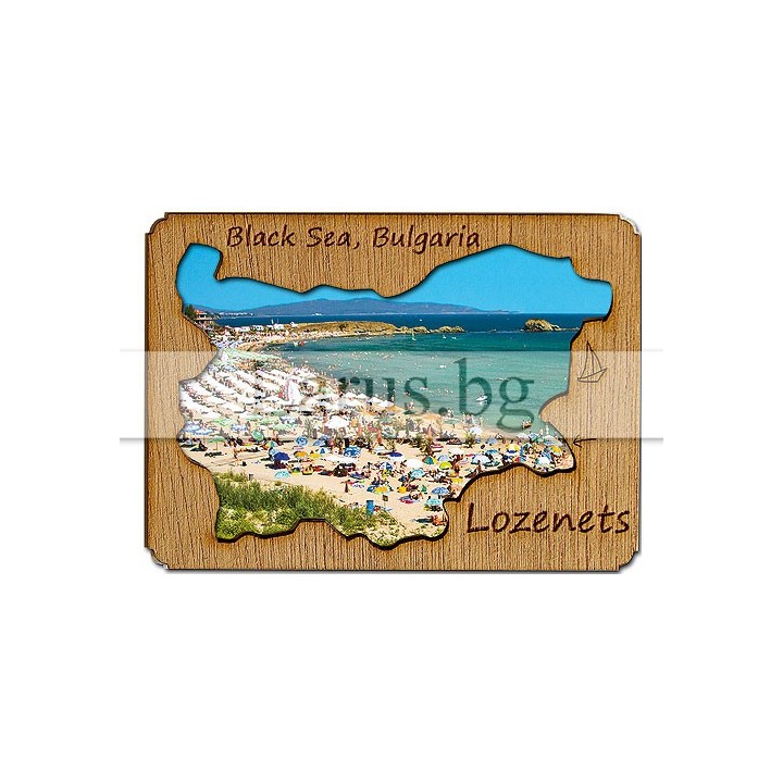 Магнитен сувенир Лозенец с дървен елемент 12-mdLO-0002