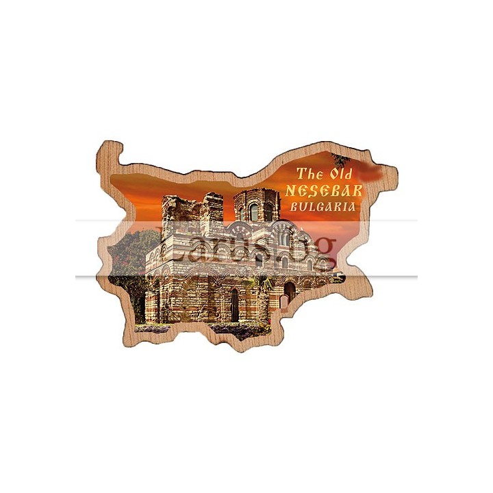 Магнитен сувенир Несебър - Карта на България