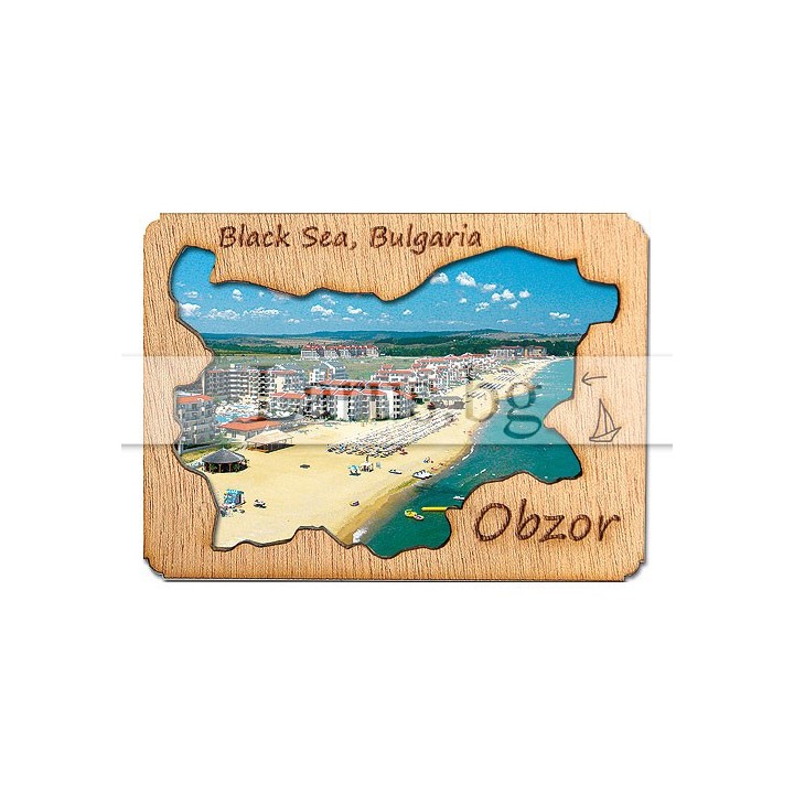 Магнитен сувенир Обзор с дървен елемент 12-mdOB-0003