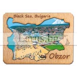 Магнитен сувенир Обзор с дървен елемент 12-mdOB-0004