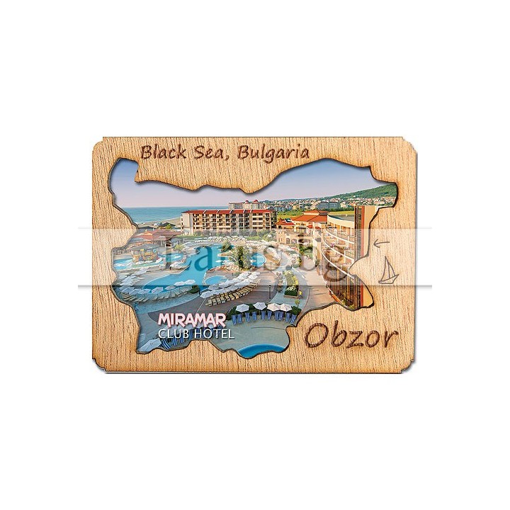 Магнитен сувенир Обзор с дървен елемент 12-mdOB-0006