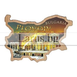 Магнитен сувенир Пловдив фотокарта 12-mdPL-0001