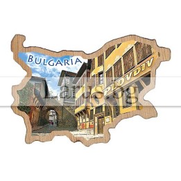 Магнитен сувенир Пловдив фотокарта 12-mdPL-0002