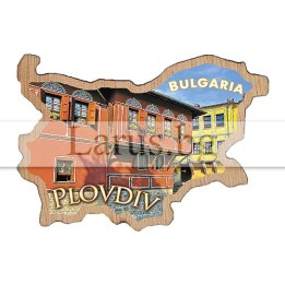 Магнитен сувенир Пловдив фотокарта 12-mdPL-0003