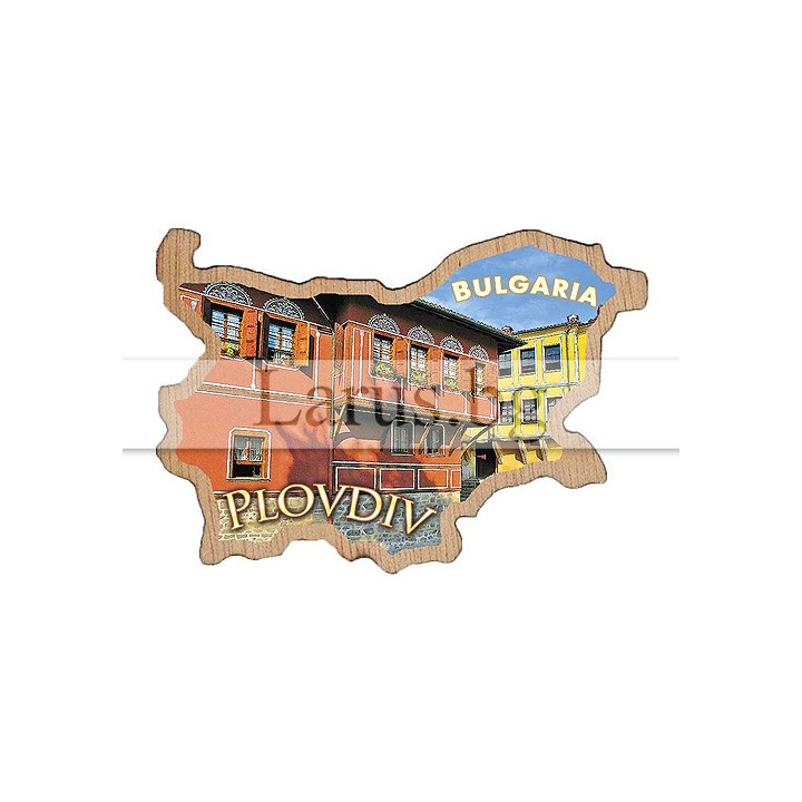 Магнитен сувенир Пловдив фотокарта 12-mdPL-0003