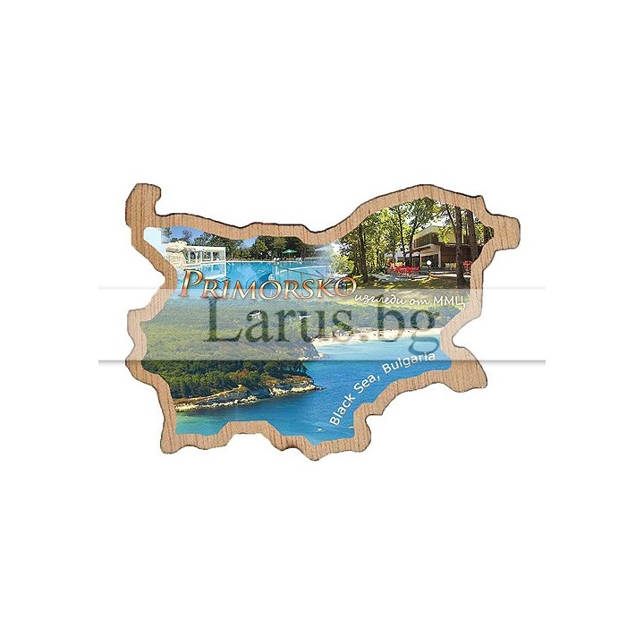 Магнитен сувенир Приморско фотокарта 12-mdPR-0011