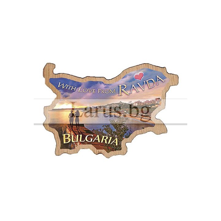 Магнитен сувенир Равда фотокарта 12-mdRA-0006