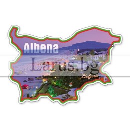 Магнитен сувенир Албена - карта на България | Сувенири