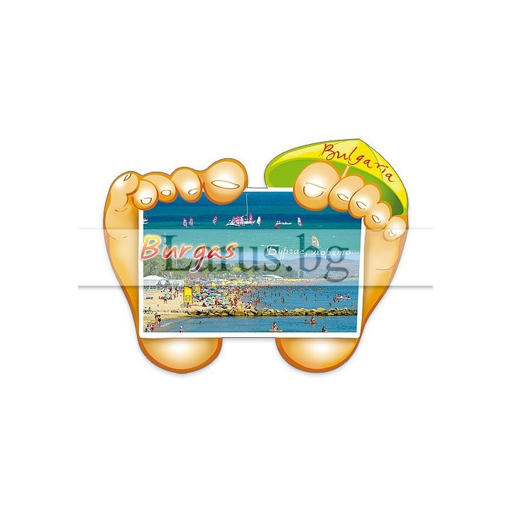 Магнитен сувенир Бургас - плаж и море