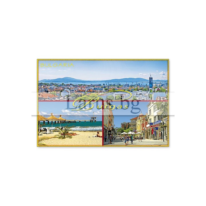 Магнитен сувенир Бургас- „Плочка“ 12-mhBS-0010