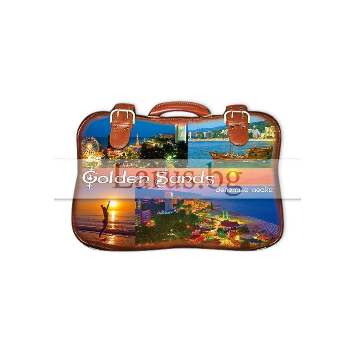 Магнитен сувенир Златни пясъци - сувенир куфарче