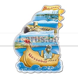 Магнитен сувенир Несебър - Корабче | Сувенири от България