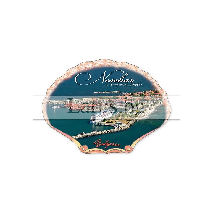 Магнитен сувенир Несебър - форма мида | 12-mhNE-0016