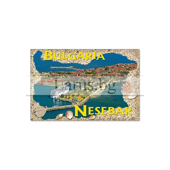 Магнитен сувенир Несебър- „Плочка“ 12-mhNE-0026