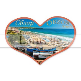 Магнитен сувенир Обзор - Сърце | Сувенири от България