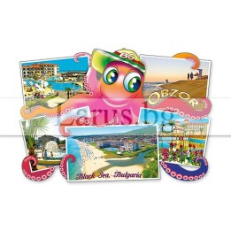 Магнитен сувенир Обзор с октопод - Летен спомен